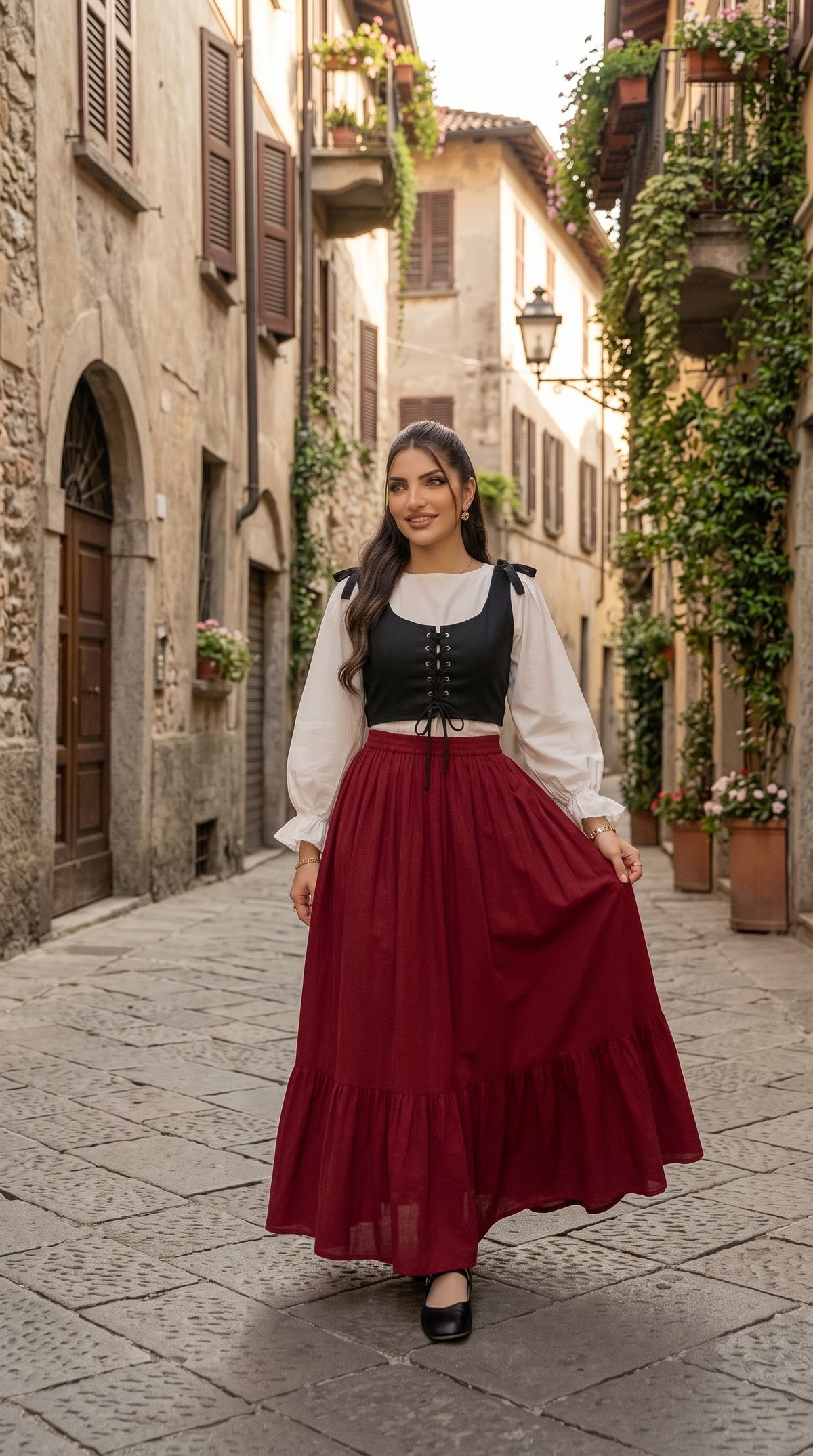 Women’s Imported Georgette 3-Piece Western Dress