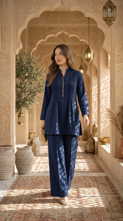 Premium Western Georgette Shirt & Flapper Set