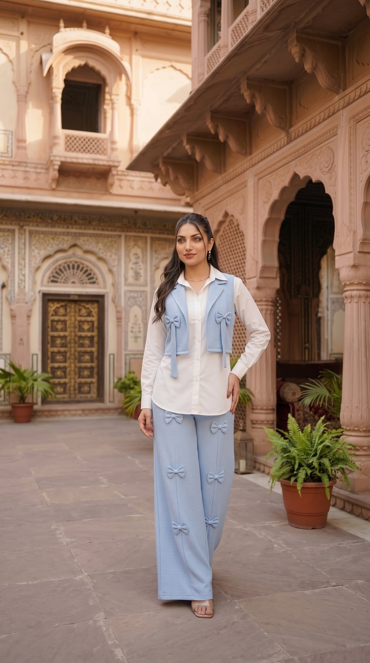 Women’s Imported Georgette 2-Piece Co-Ord Set
