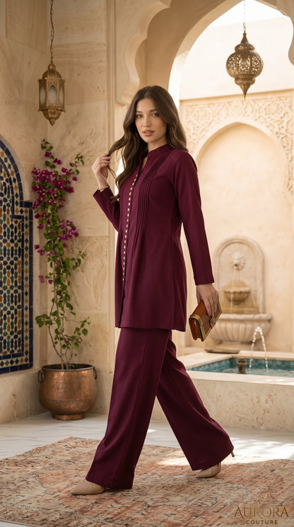 Premium Western Georgette Shirt & Flapper Set