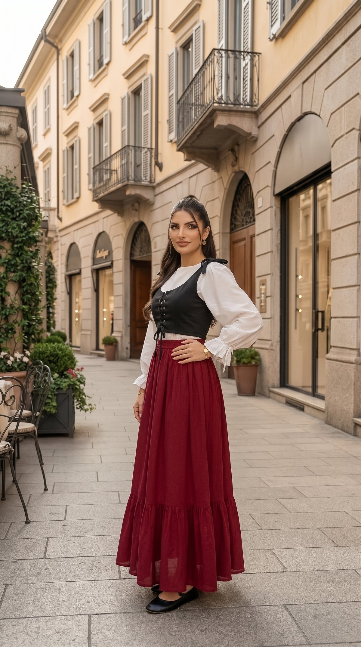 Women’s Imported Georgette 3-Piece Western Dress