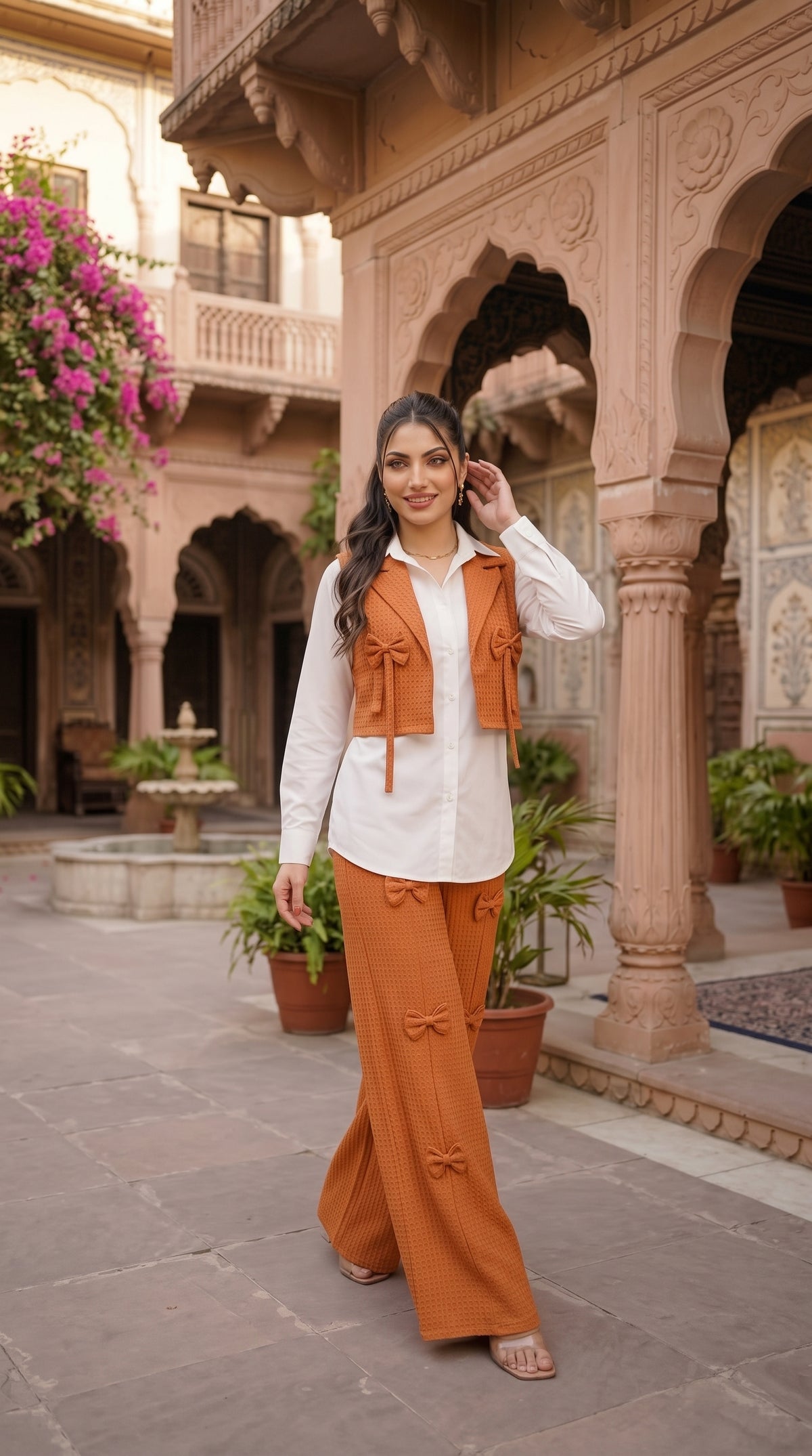 Women’s Imported Georgette 2-Piece Co-Ord Set
