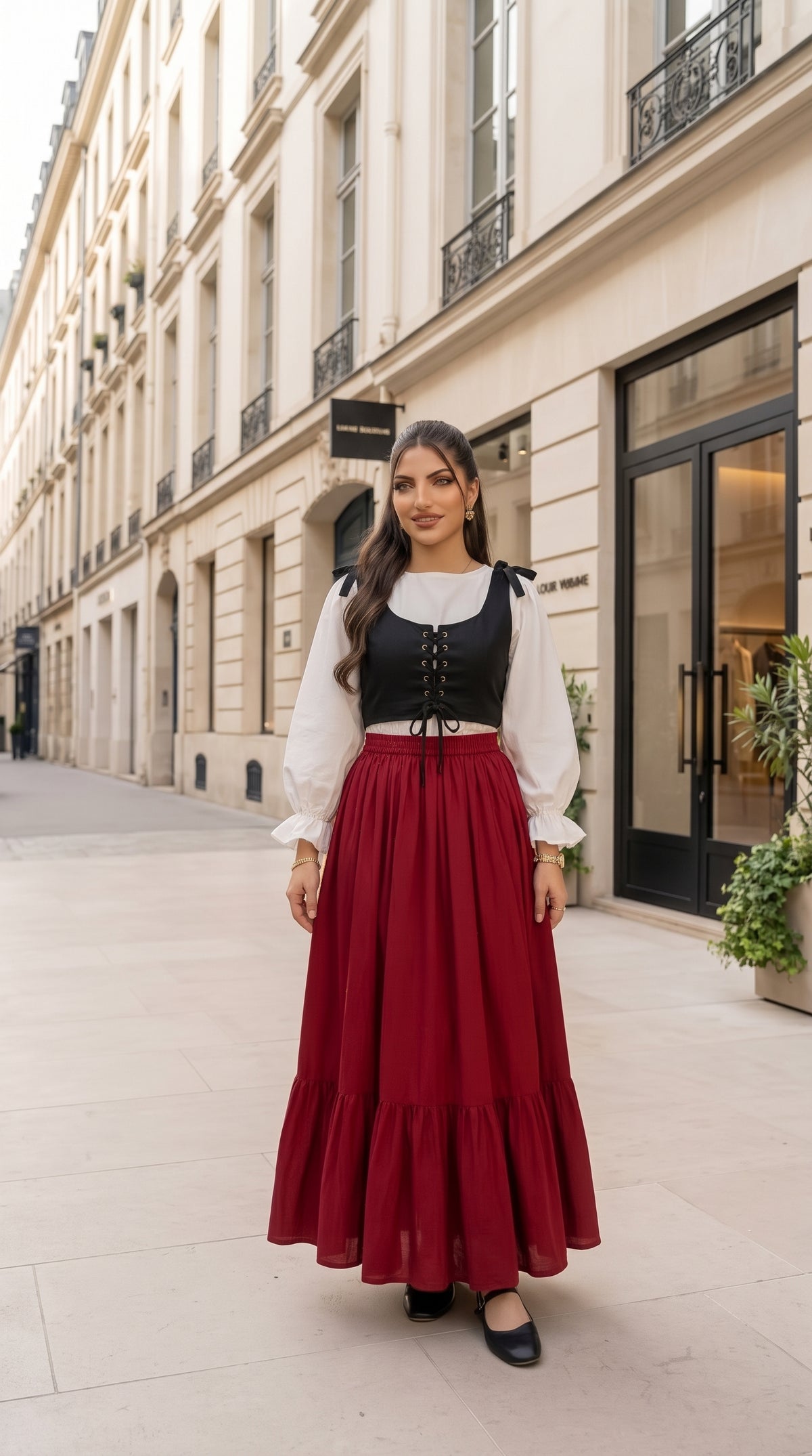 Women’s Imported Georgette 3-Piece Western Dress