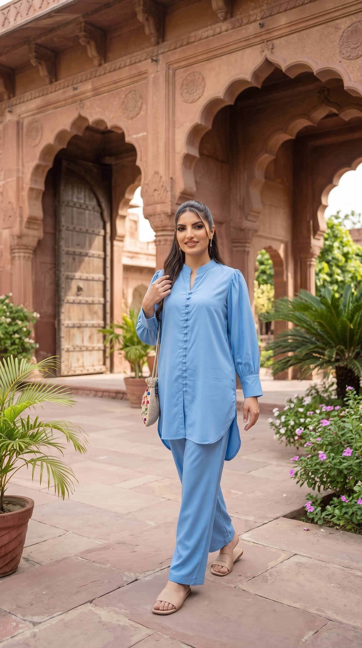Women’s Imported Georgette 2-Piece Stitched Suit