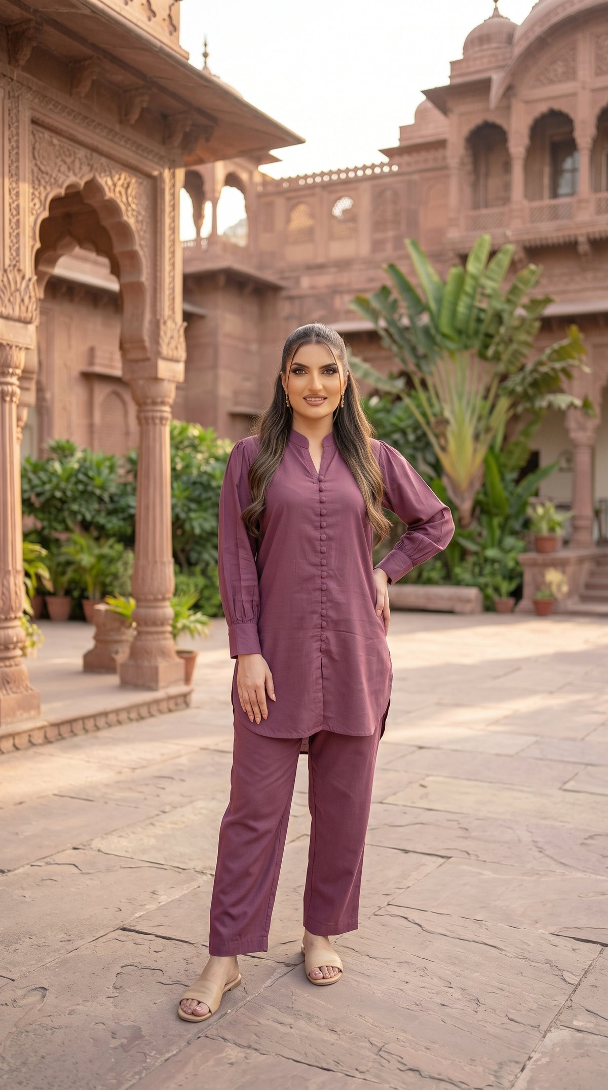 Women’s Imported Georgette 2-Piece Stitched Suit