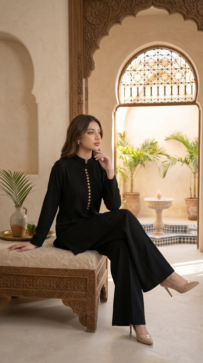Premium Western Georgette Shirt & Flapper Set
