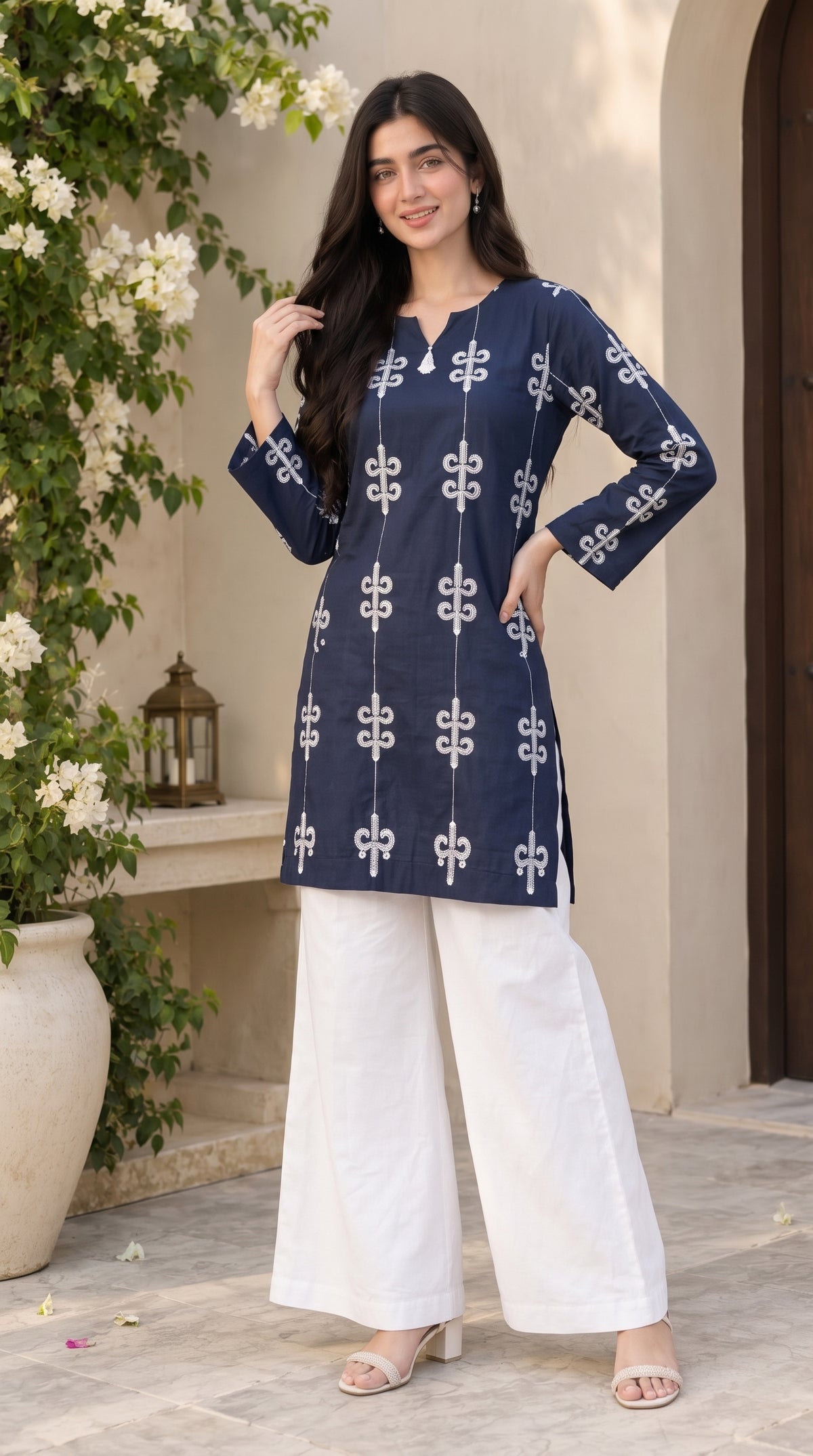 Women’s Printed Cotton Stitched 2-Piece Suit