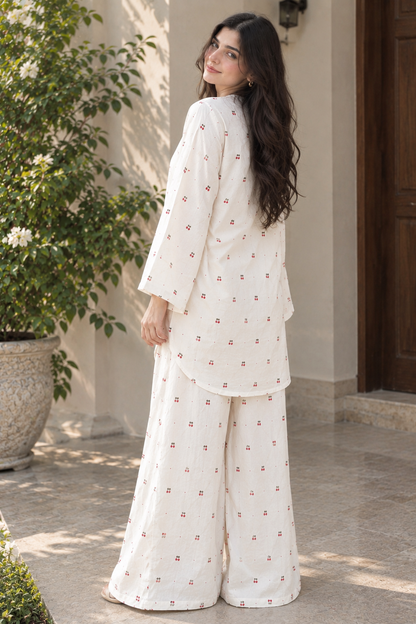 Women’s Cherry Printed 2-Piece Stitched Suit