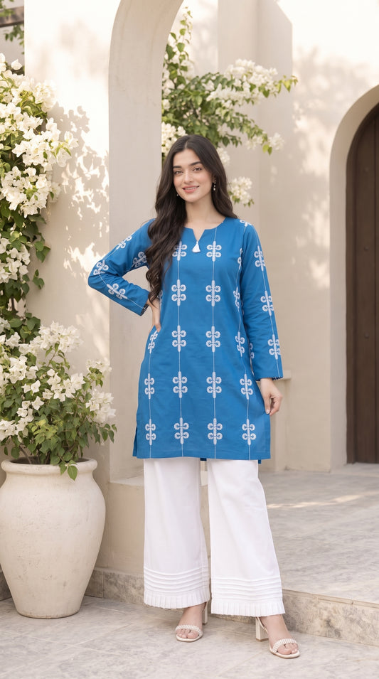 Women’s Printed Cotton Stitched 2-Piece Suit